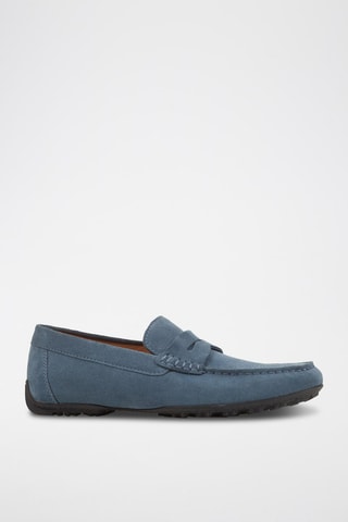 Mocassins en nubuck - Bleu