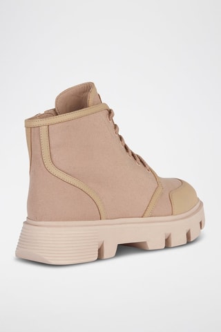 Bottines en cuir nappa Vilde - Ecru