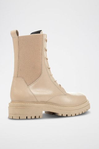 Bottines en cuir nappa Iridea N - Beige