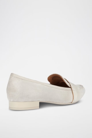 Slippers en cuir de chèvre nubuck Charyssa - Beige
