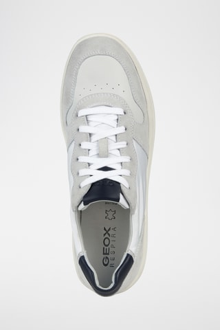 Sneakers en cuir Magnete - Blanc et gris