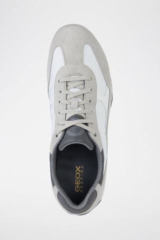 Baskets en nubuck Snake 2.0 - Gris clair et blanc