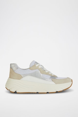 Baskets en cuir de veau Diamanta - Blanc