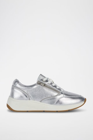 Baskets en cuir - Argenté