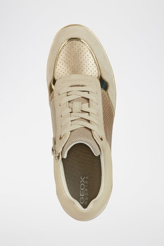 Baskets compensées en cuir de veau nubuck Calzature - Doré rose et beige clair