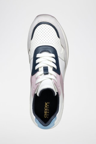 Baskets en nubuck - Blanc et rose clair