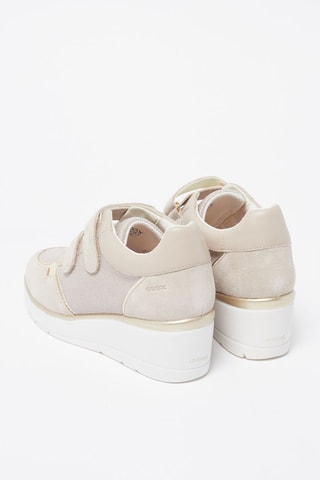 Baskets compensées en cuir Ilde Taupe