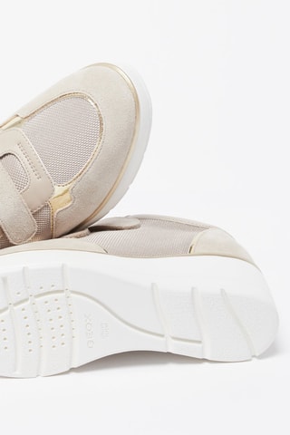 Baskets compensées en cuir Ilde Taupe