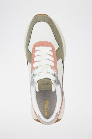 Baskets en cuir Amabel - Blanc et rose