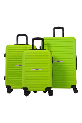 Set van 3 Trolleys (S/M/L) - Limoengroen - 55 / 65 / 75 cm