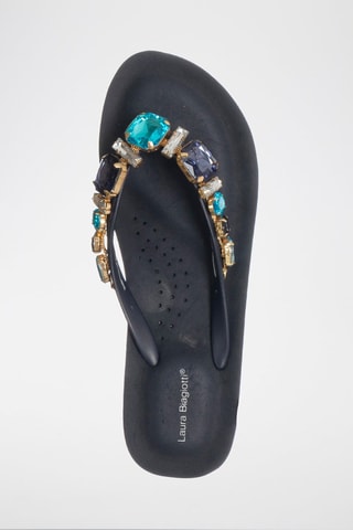 Tongs - Laura Biagiotti - Noir et bleu