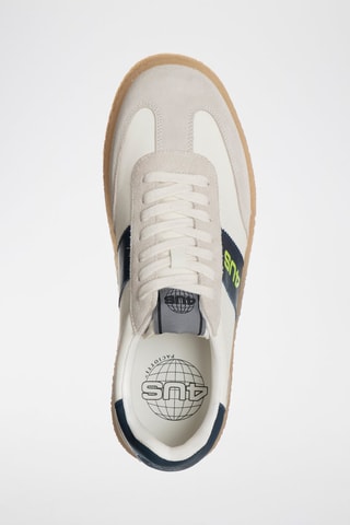 Baskets en cuir - Blanc et gris