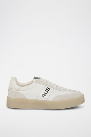 Baskets en cuir - Blanc et noir