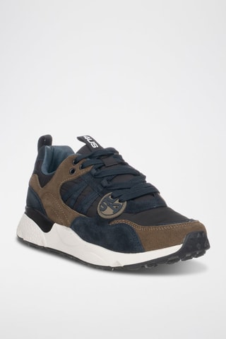 Baskets en nubuck - Bleu