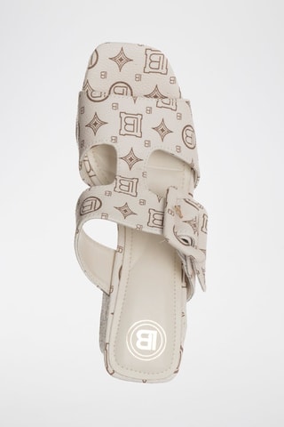 Mules à talons - Laura Biagiotti - Blanc et marron