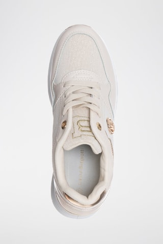 Baskets compensées - Laura Biagiotti - Blanc et doré