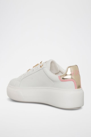 Baskets plateformes - Blanc et rose