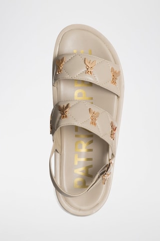 Sandales plateformes - Beige et doré