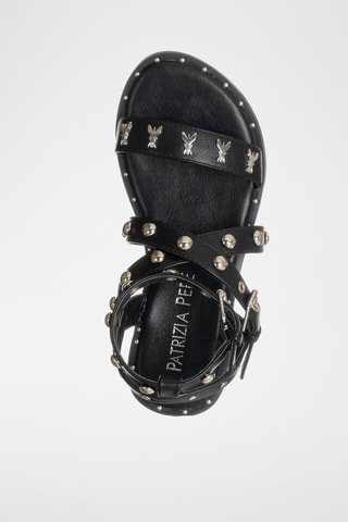 Spartiates - Noir et argenté