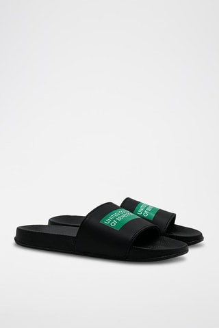 Claquettes - Benetton - Noir