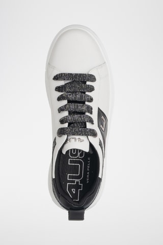 Leren Platform Sneakers - Zwart