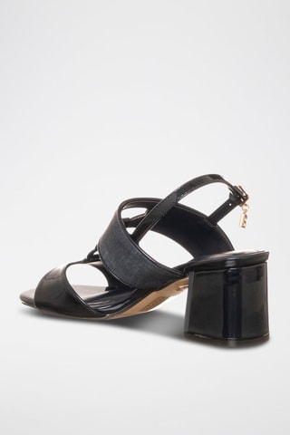 Sandales à talons - Laura Biagiotti - Bleu et doré