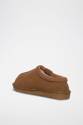 Mules fourrées en nubuck - Camel