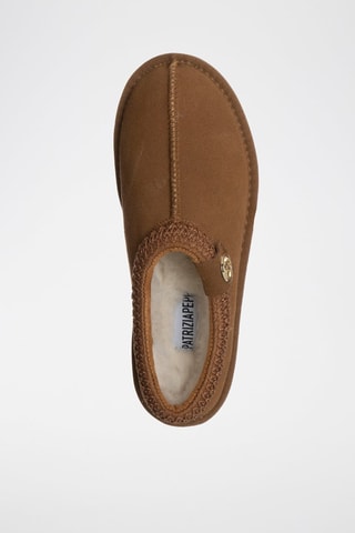 Mules fourrées en nubuck - Camel