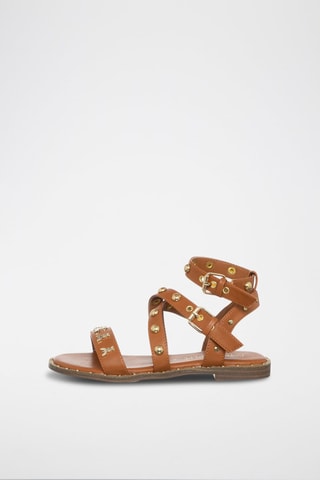 Spartiates - Marron et doré