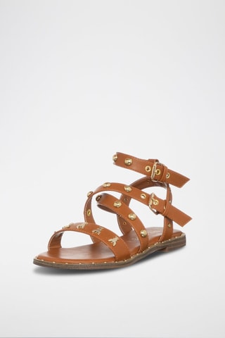 Spartiates - Marron et doré