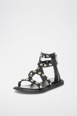 Spartiates - Noir et argenté