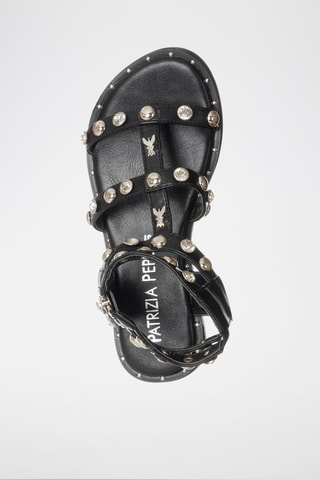 Spartiates - Noir et argenté