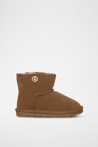 Bottines fourrées en nubuck - Camel