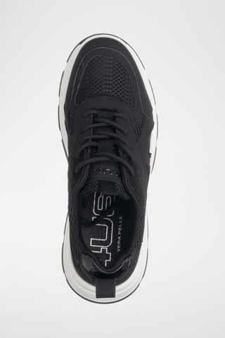 Leren Platform Sneakers - Zwart