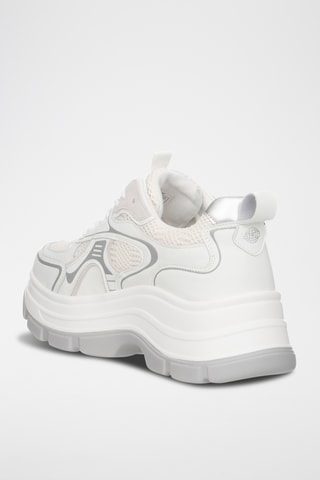 Leren Platform Sneakers - Wit