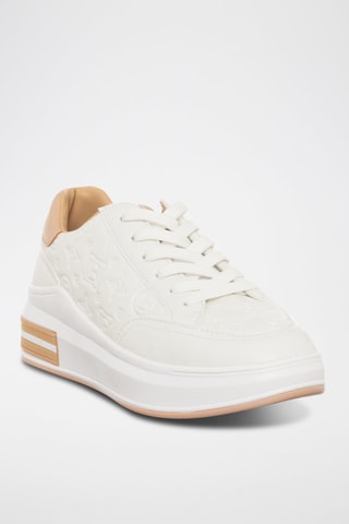 Baskets plateformes - Laura Biagiotti - Beige et blanc