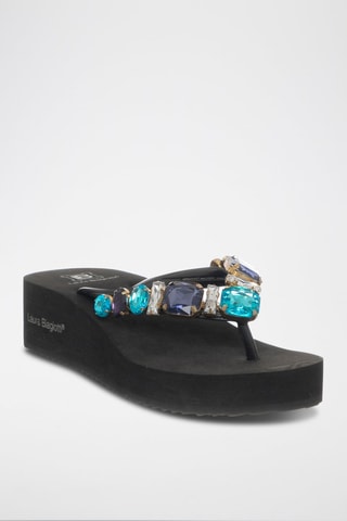 Tongs - Laura Biagiotti - Noir et bleu