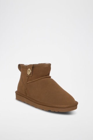 Bottines fourrées en nubuck - Camel