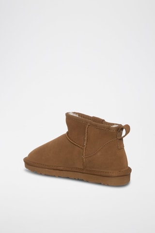 Bottines fourrées en nubuck - Camel