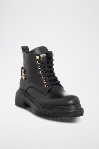Bottines en cuir - Noir