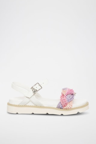 Sandales - Blanc, rose et doré