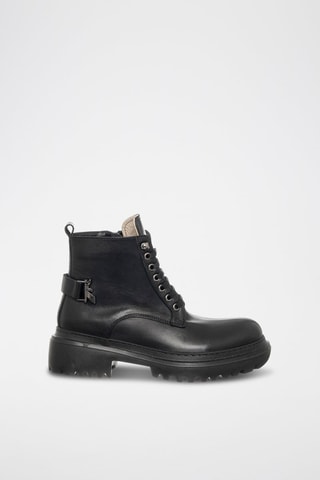 Bottines en cuir - Noir