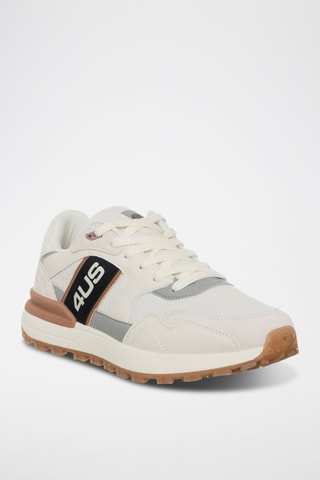 Baskets - Blanc, noir et marron