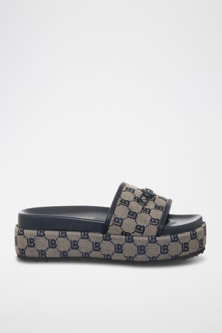 Mules plateformes - Laura Biagiotti - Bleu et gris