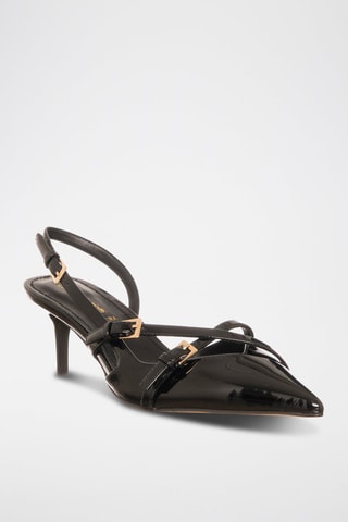 Escarpins vernis - Laura Biagiotti - Noir et doré