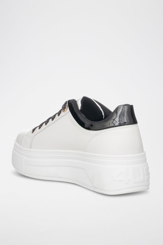 Leren Platform Sneakers - Zwart