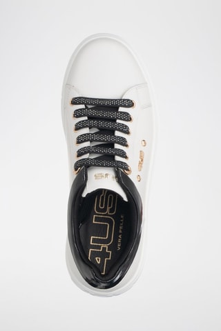 Leren Platform Sneakers - Zwart