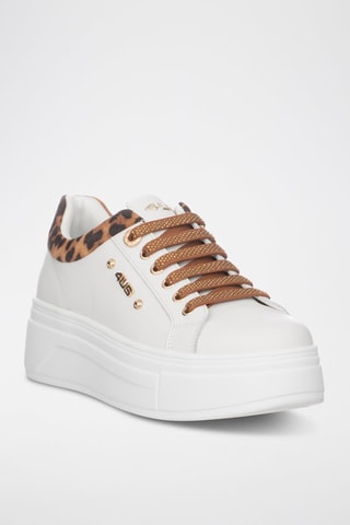 Leren Platform Sneakers - Wit