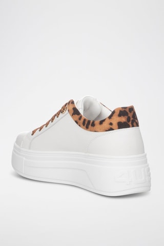 Leren Platform Sneakers - Wit