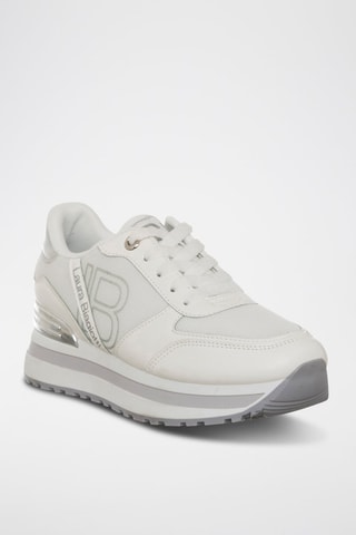 Baskets plateformes - Laura Biagiotti - Blanc et argenté